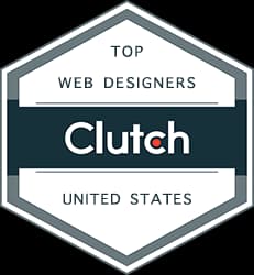 Clutch top web developers award badge